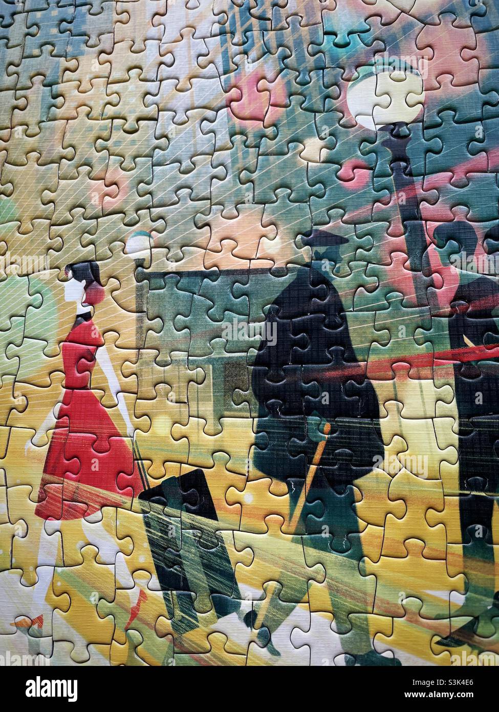 Puzzle bieten anregende Unterhaltung für alle Altersgruppen. - Smartphone-aufgenommenes Stockfoto