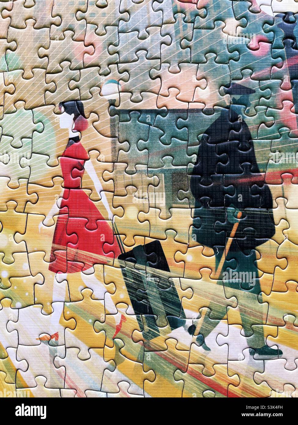 Puzzles bieten ein Interessantes Hobby - Smartphone-aufgenommenes Stockfoto