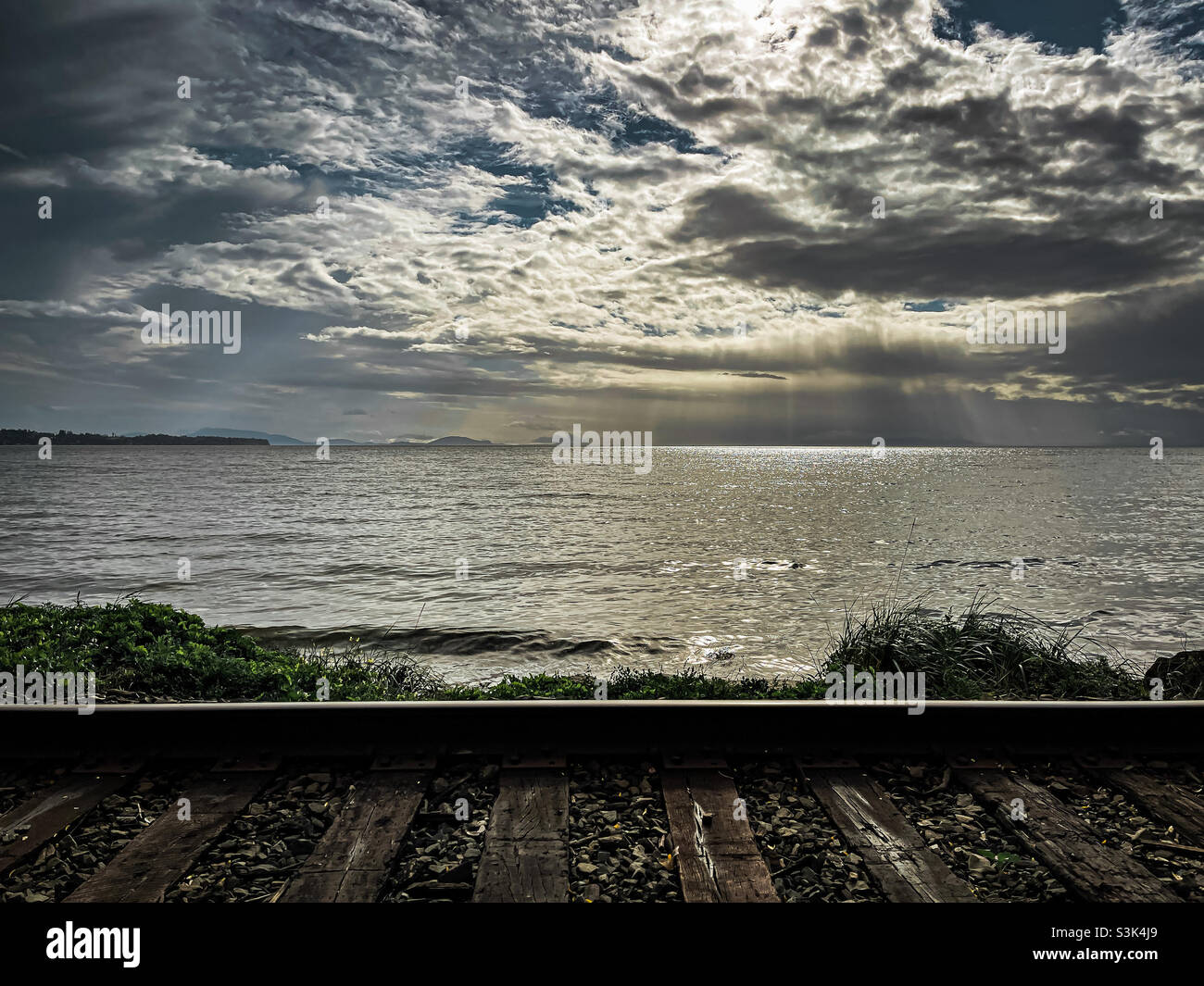 Seaside Railroad Stockfoto