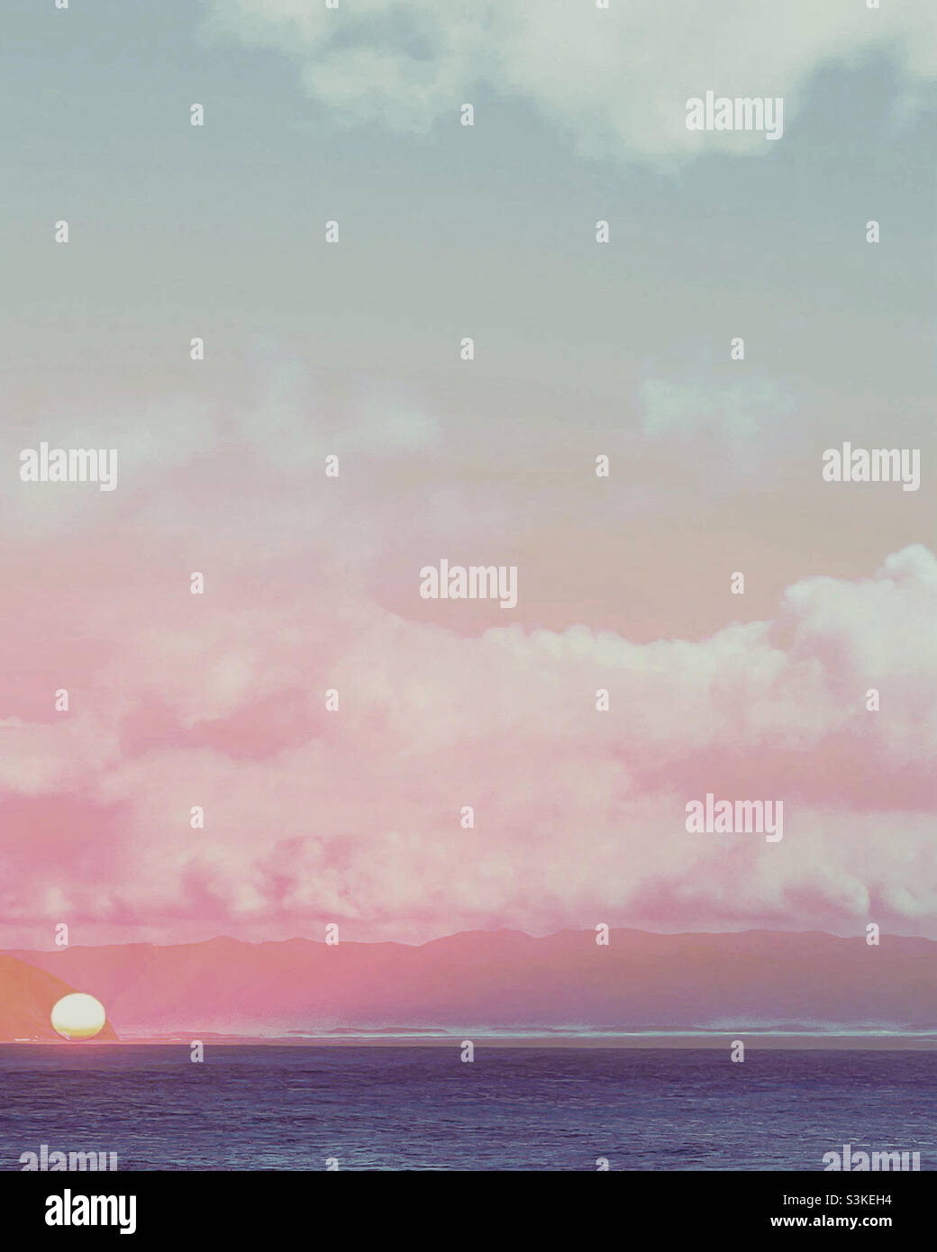 Pastell Sonnenuntergang Stockfoto