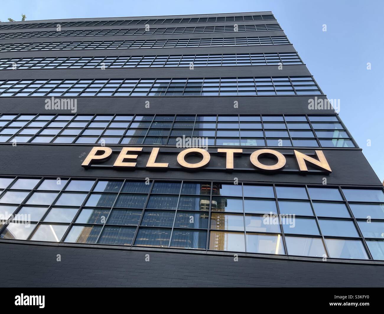 Hauptquartier der Peloton-Welt in Manhattan, New York Stockfoto