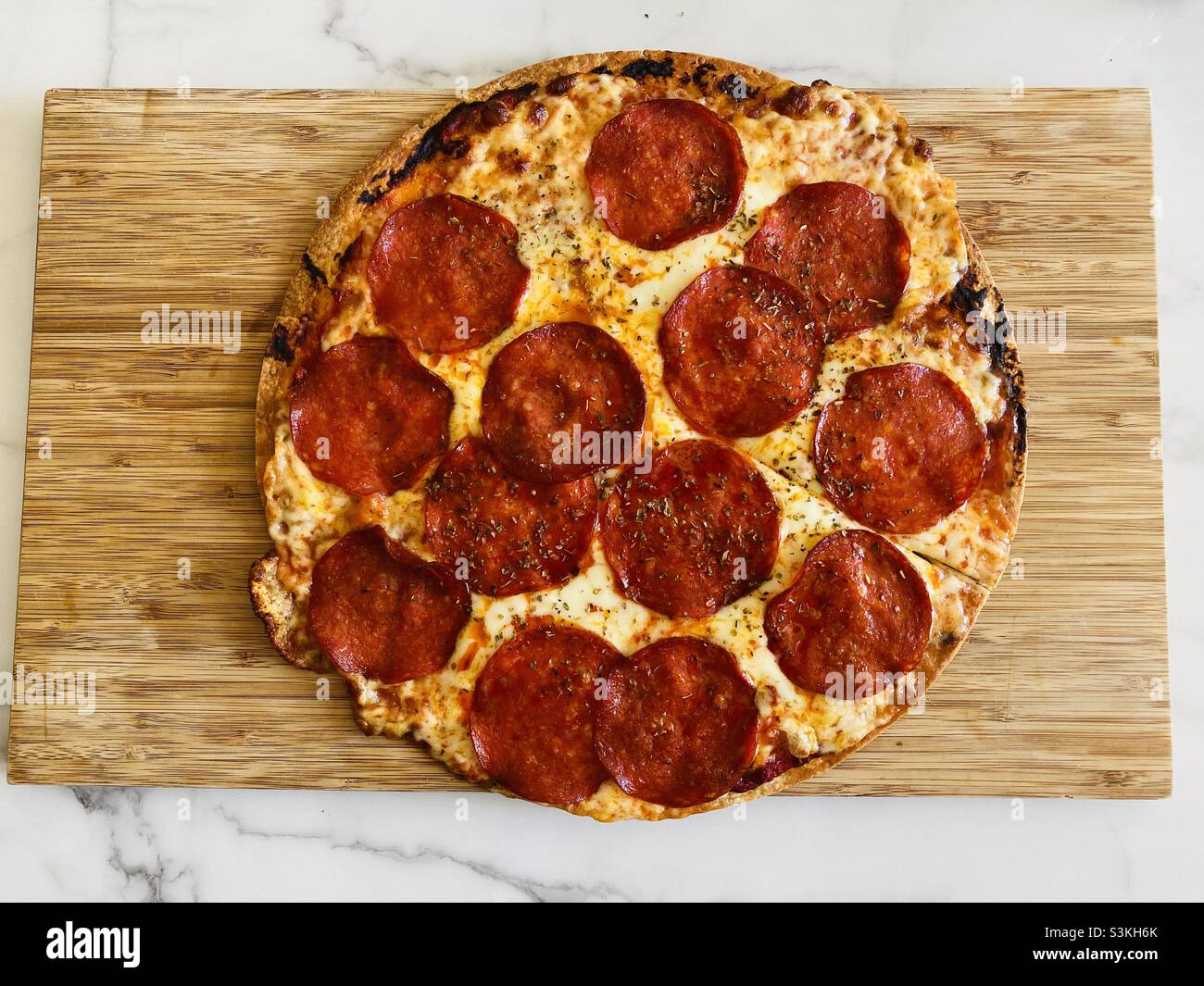 Hausgemachte pizza Stockfoto