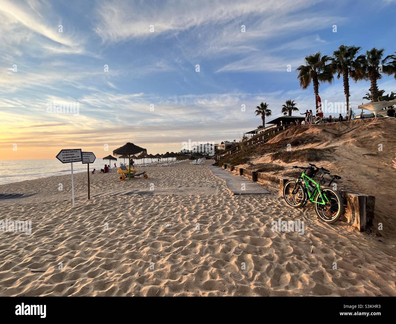 Fahrrad am Strand Stockfoto