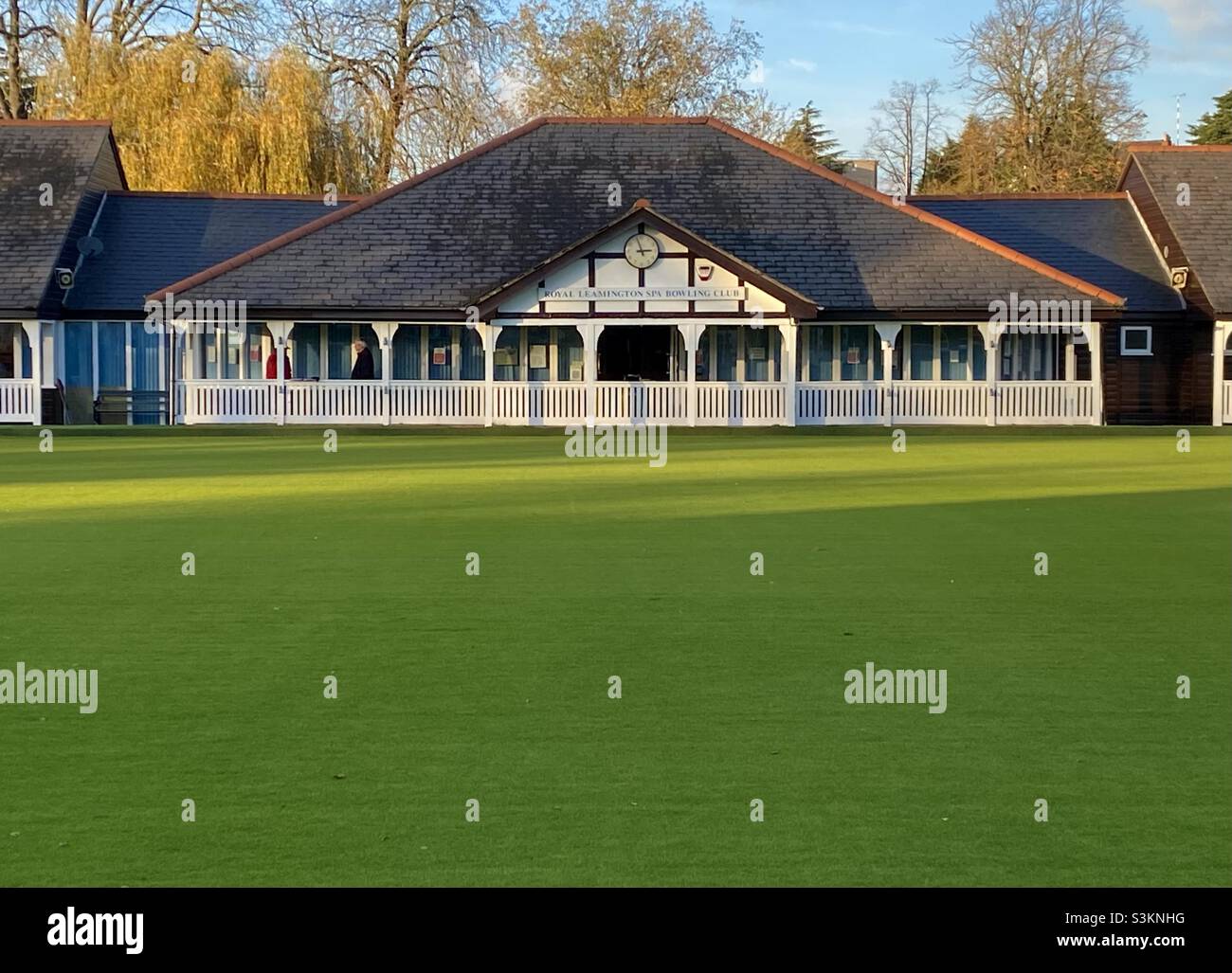 Royal Leamington Spa Bowls Club. Austragungsort der Commonwealth-Spiele von Birmingham 2022 Stockfoto