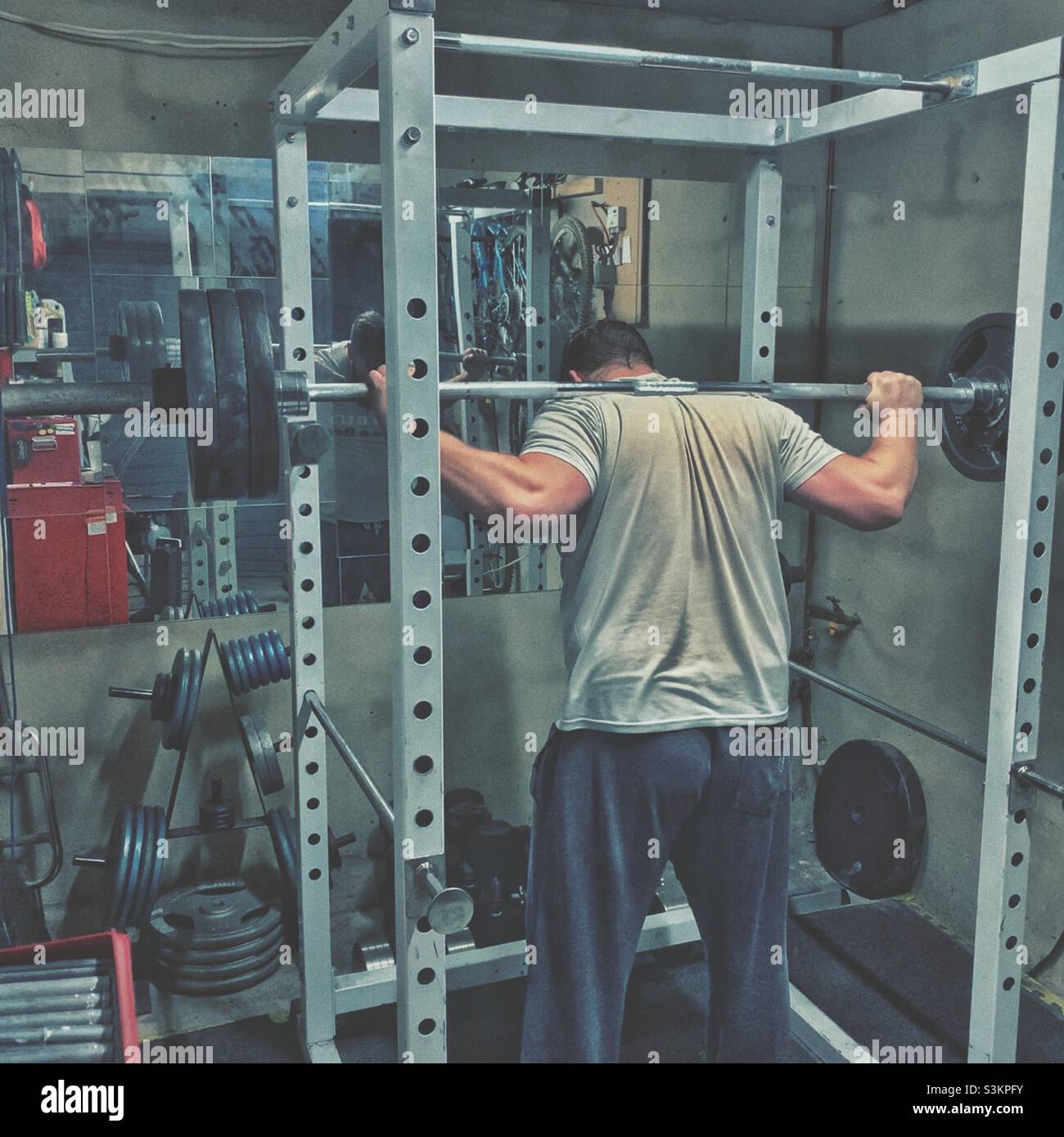 Hause Fitness-Studio Stockfoto