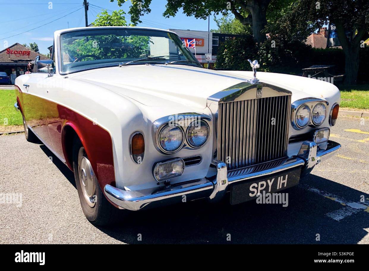 1971 Rolls Royce Corniche - Derby - Smartphone-aufgenommenes Stockfoto
