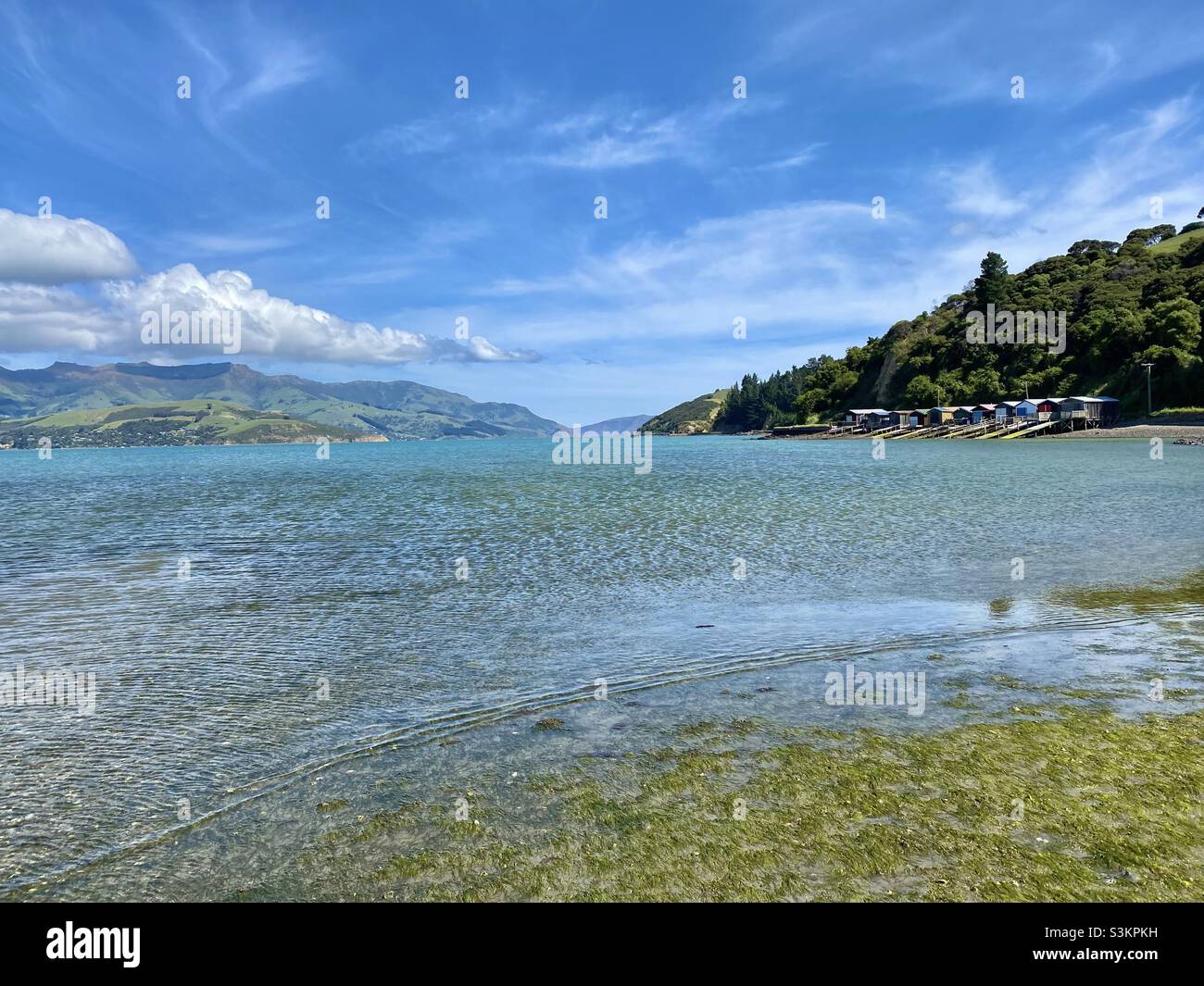 The Banks Peninsula, Canterbury, Neuseeland Stockfoto
