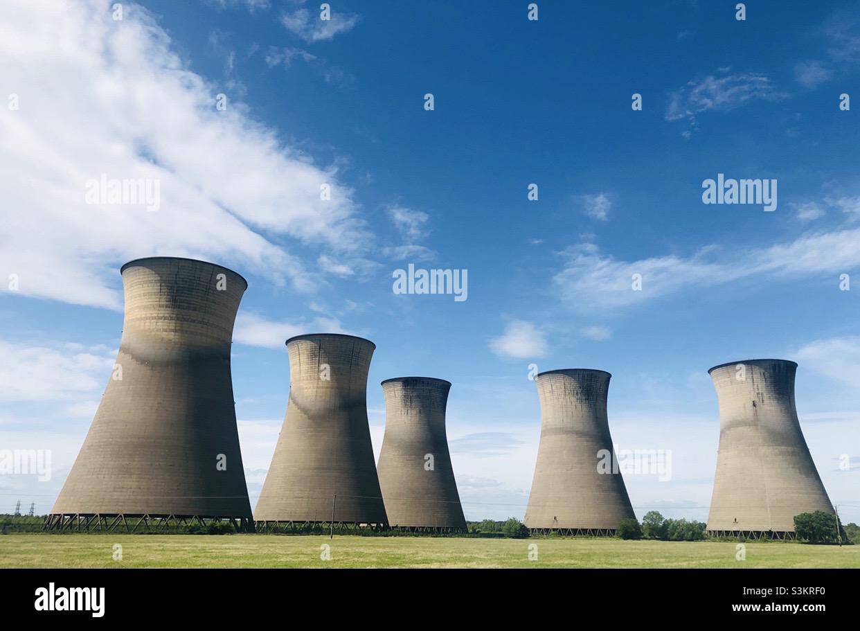 Stilles Kraftwerk - Willington Derbyshire Stockfoto