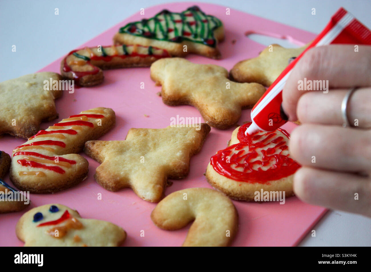 Weihnachtsplätzchen - Smartphone-aufgenommenes Stockfoto
