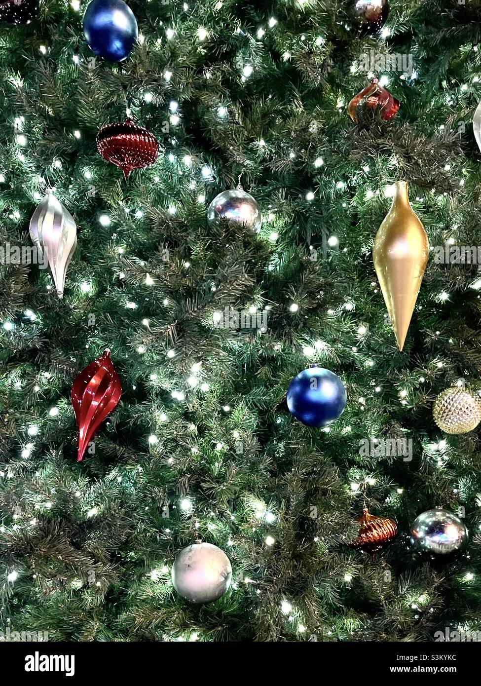 Weihnachtsbaum Hintergrundbild Stockfoto