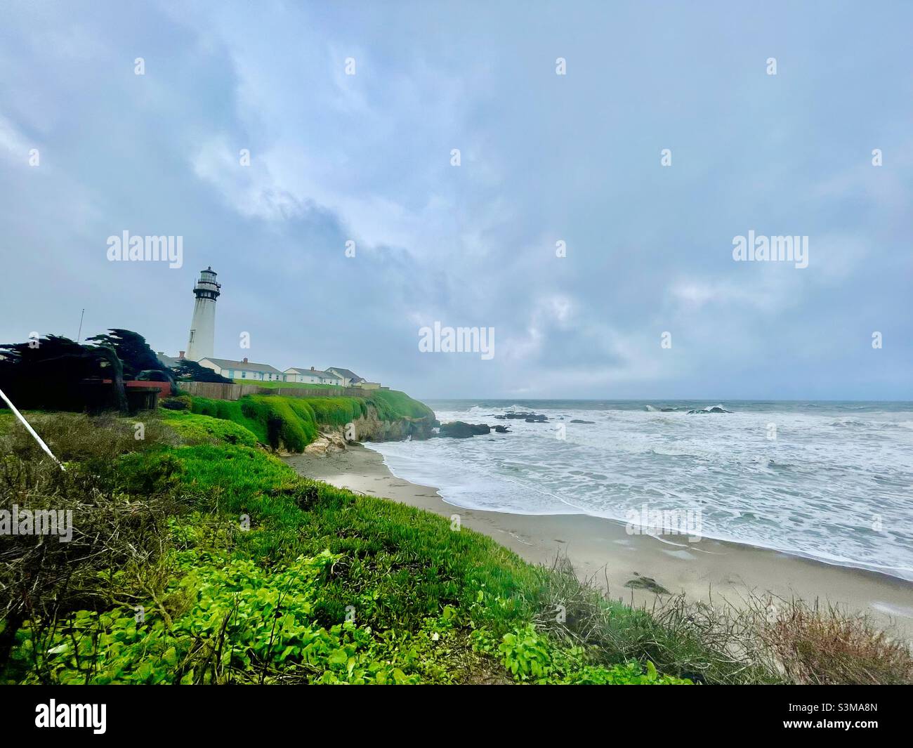 Light House der Säule - Smartphone-aufgenommenes Stockfoto