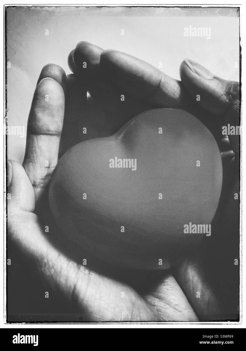 Das Herz. - Smartphone-aufgenommenes Stockfoto