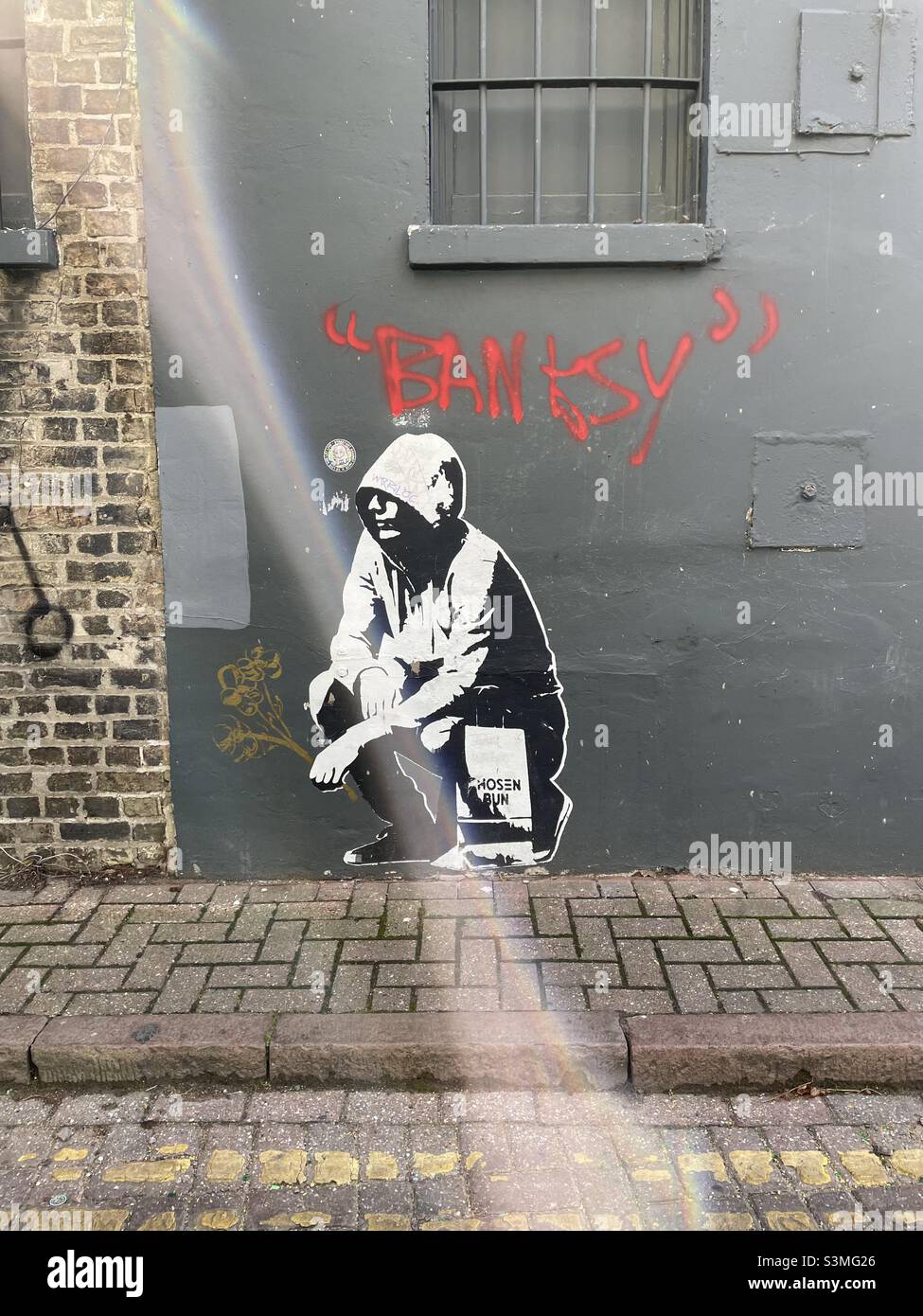 Banksy Art Cambridge City Streets Stockfoto