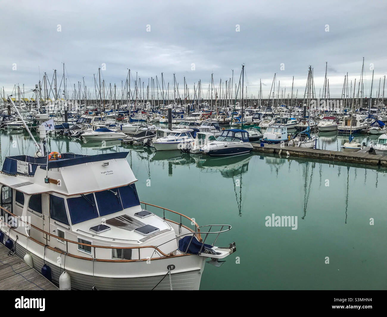 Brighton Marina - Smartphone-aufgenommenes Stockfoto