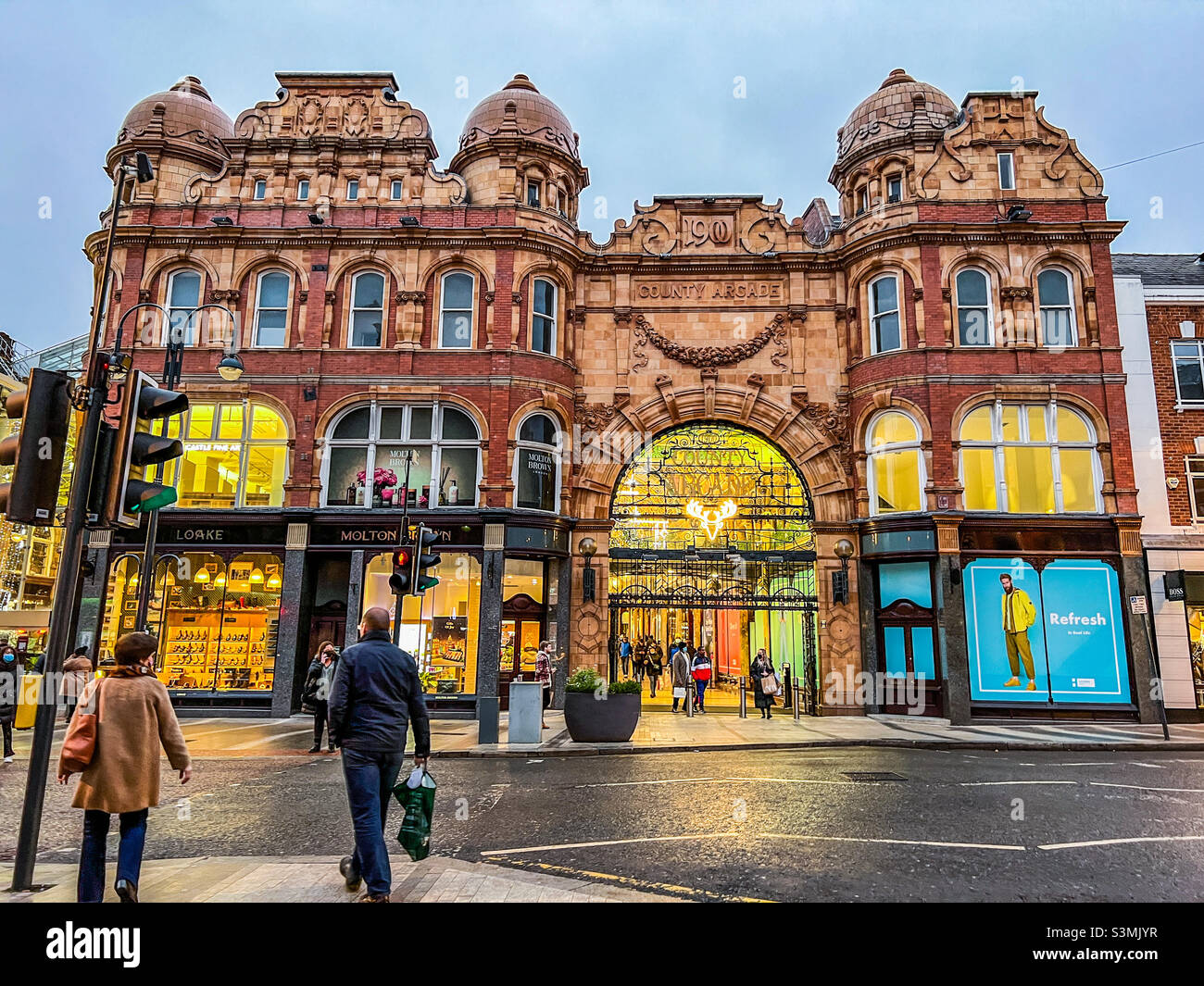 County Arcade in der Vicar Lane in Leeds Stockfoto