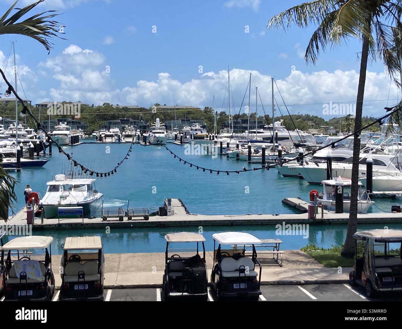 Blick auf den Bootshafen von Hamilton Island, Queensland Australien Stockfoto