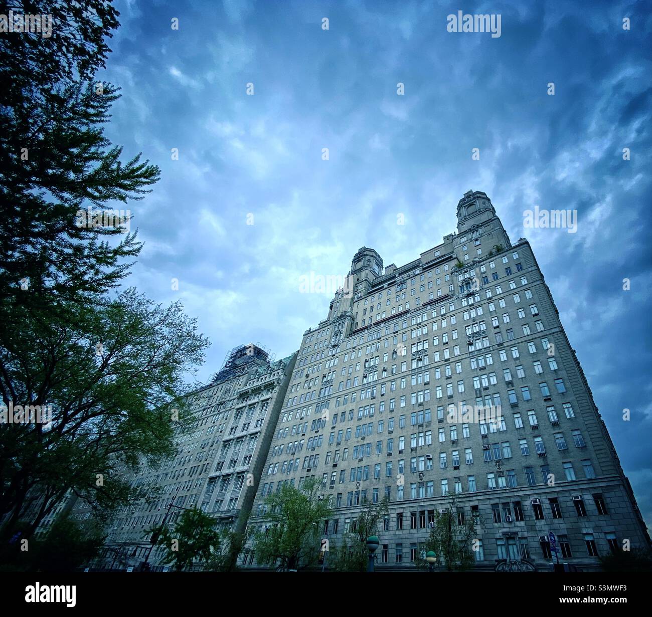Beresford Apartments, Manhattan, New York City. - Smartphone-aufgenommenes Stockfoto
