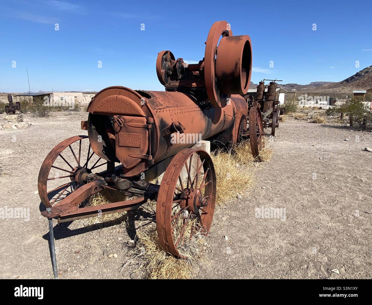 Alte antike Dampfmaschine Stockfoto
