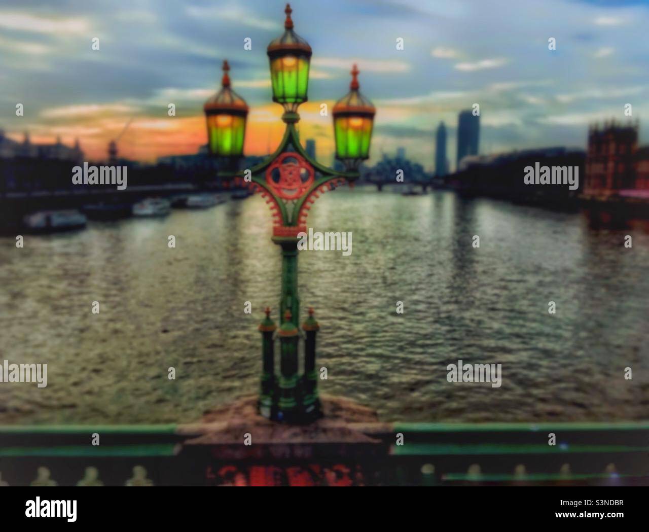 Auf Westminster Bridge Stockfoto