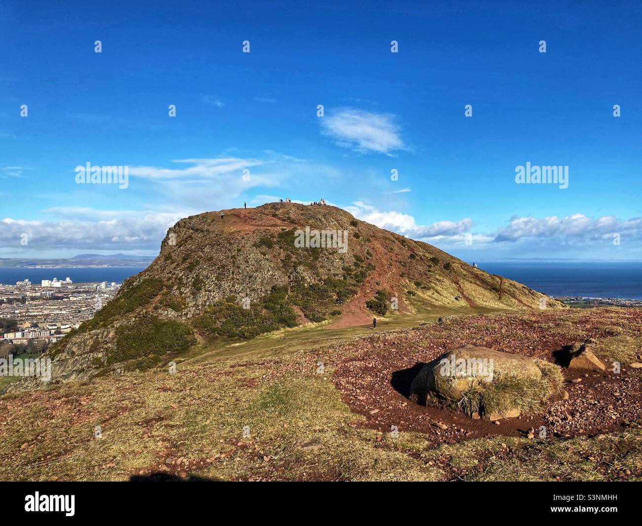 Arthur’s Seat Holyrood Park, Edinburgh, Schottland - Smartphone-aufgenommenes Stockfoto