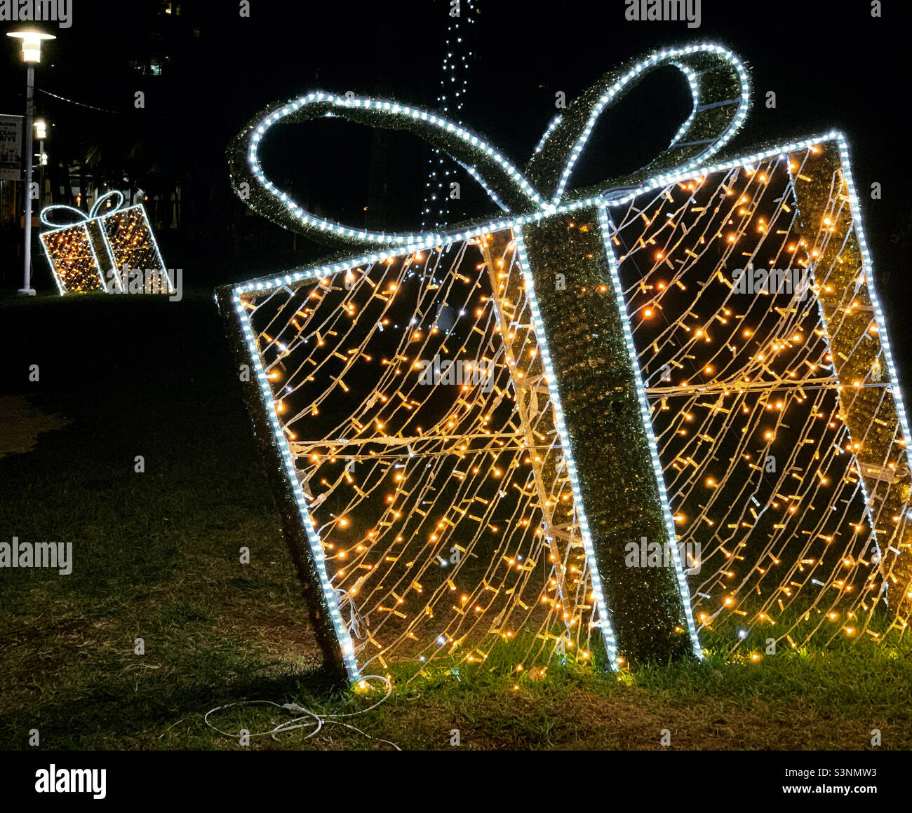 Januar 2022, Holiday Lights, Lummus Park, South Beach, Miami Beach, Florida, Usa, Nordamerika Stockfoto
