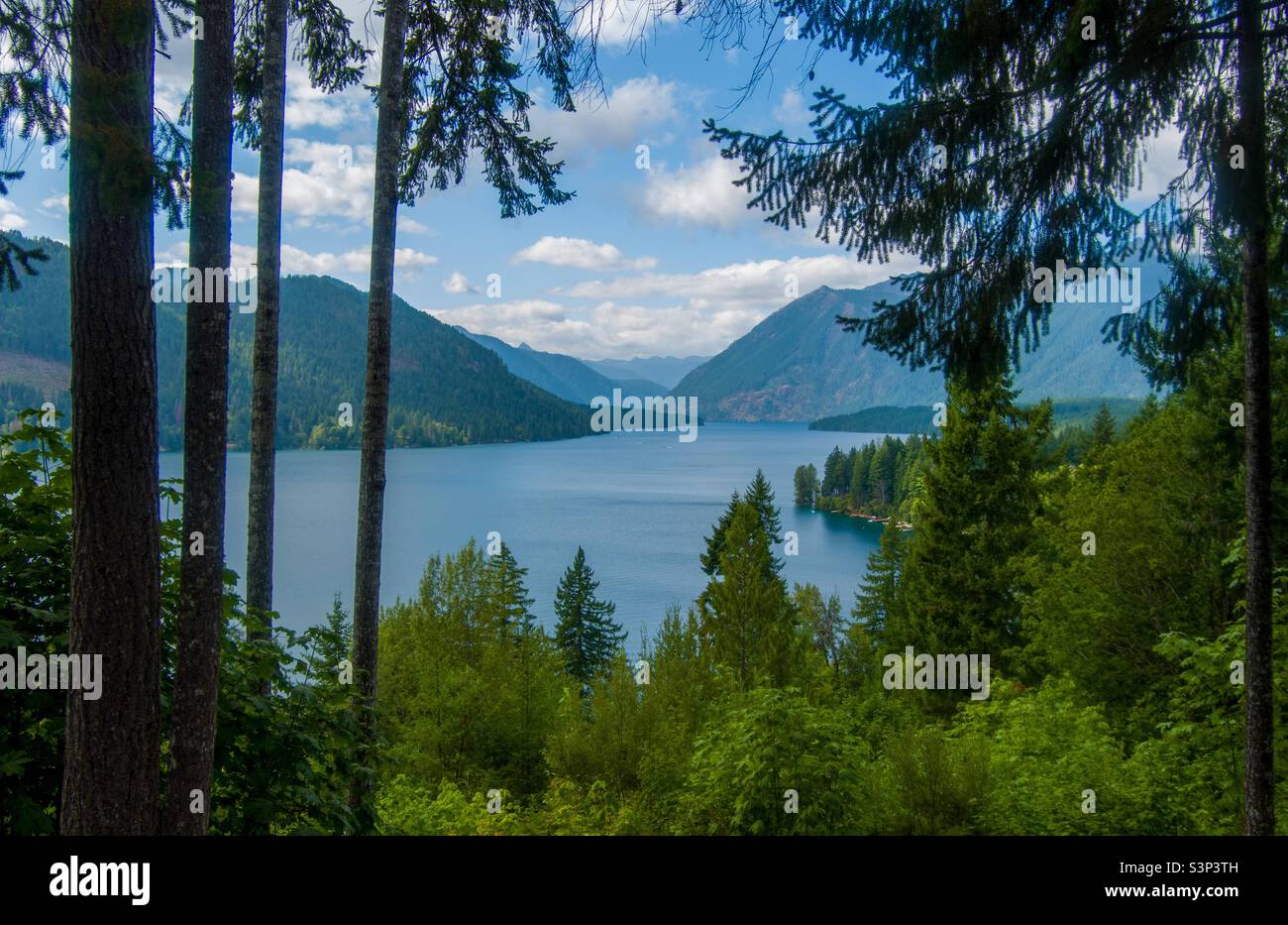 Landschaftlich schöner See Cushman im Staat Washington Stockfoto