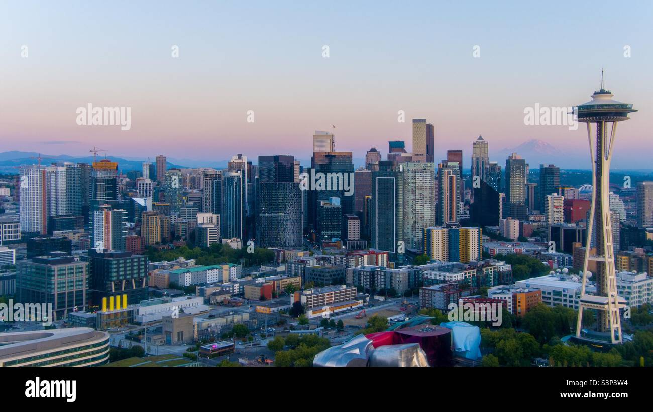 Downtown Seattle, Washington - Smartphone-aufgenommenes Stockfoto