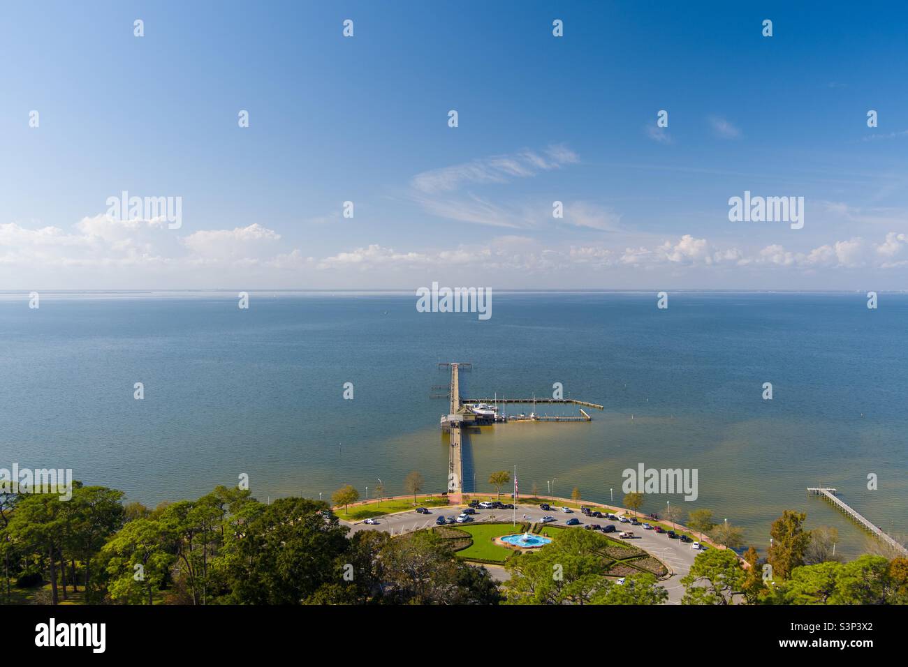 Fairhope, Alabama, an der Mobile Bay Stockfoto