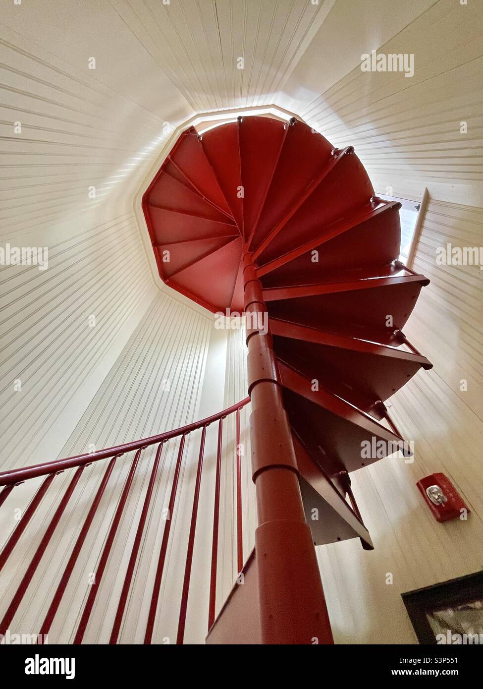 Leuchtturm-Treppe Stockfoto