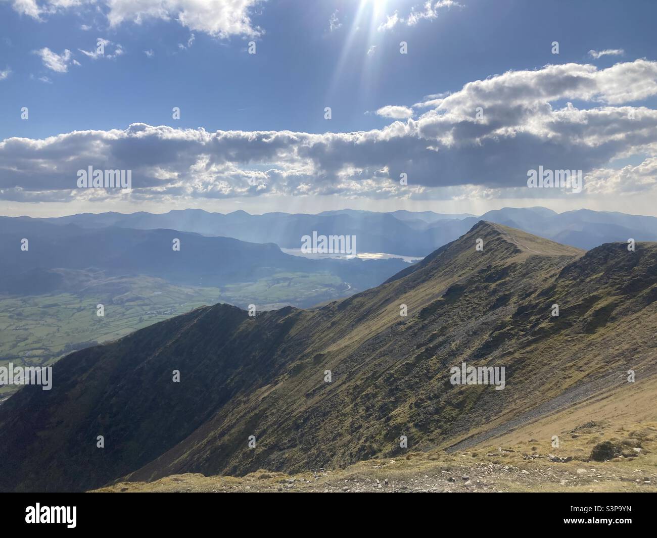 Blick auf die Berge Stockfoto