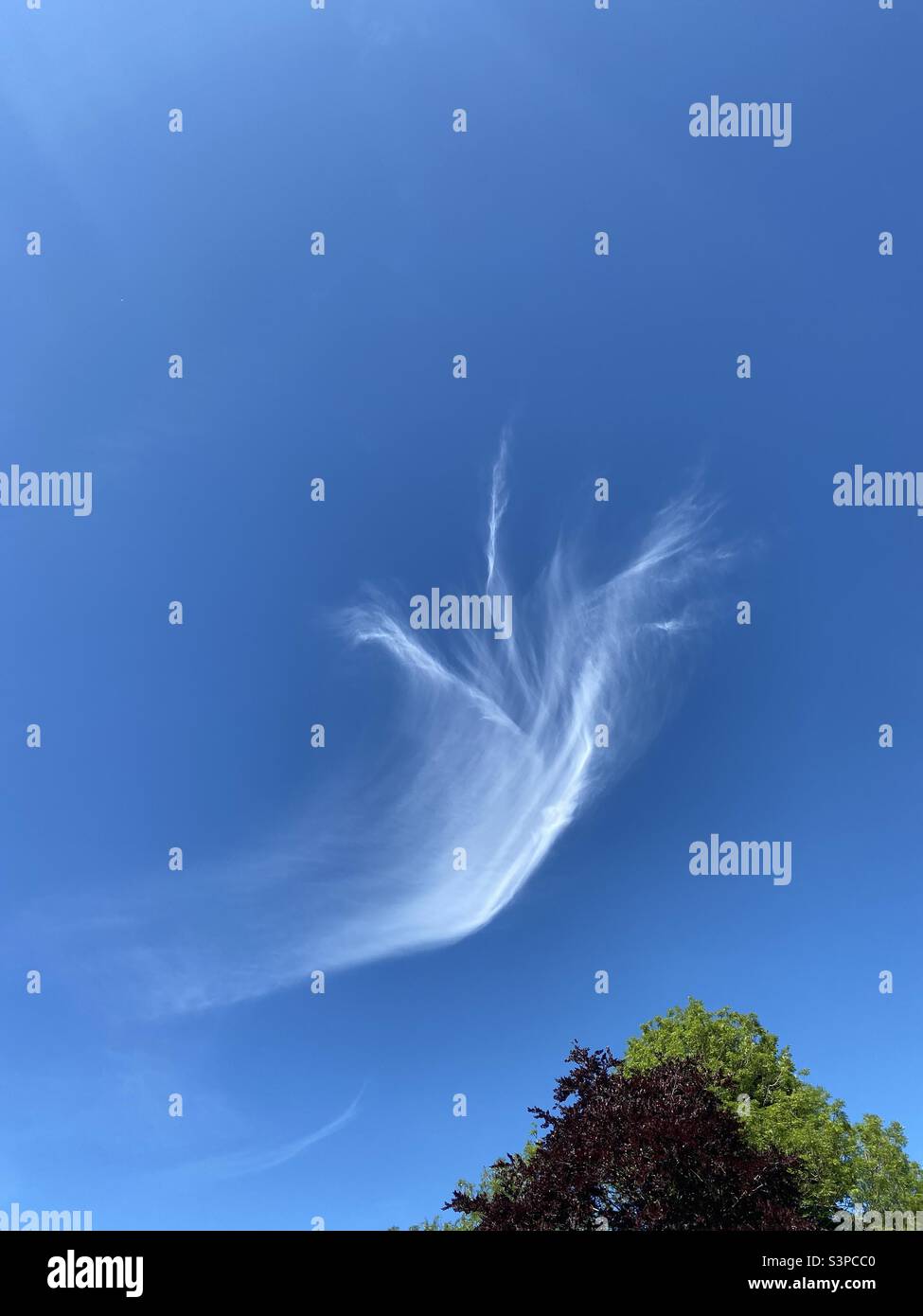 Gruselige Wolken Stockfoto