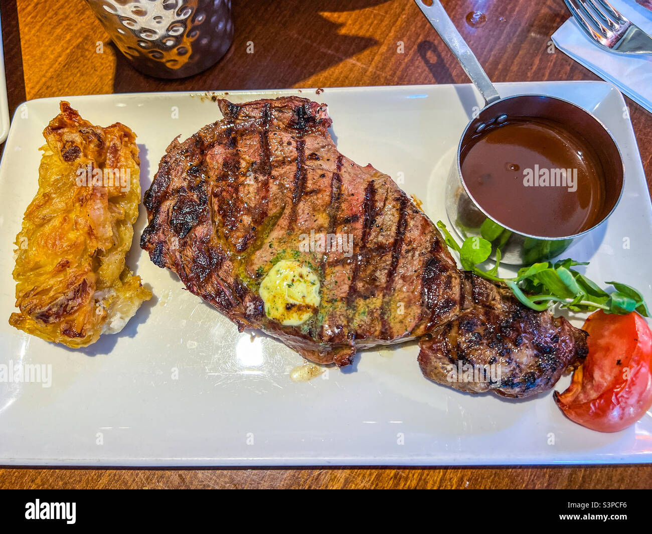 16oz Ribeye Steak Stockfoto