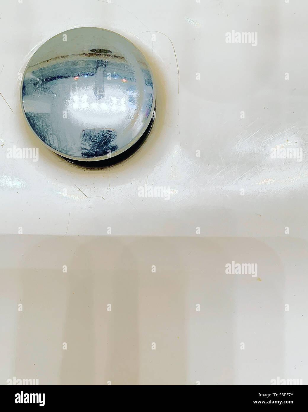 Waschbecken Abfluss Stockfoto