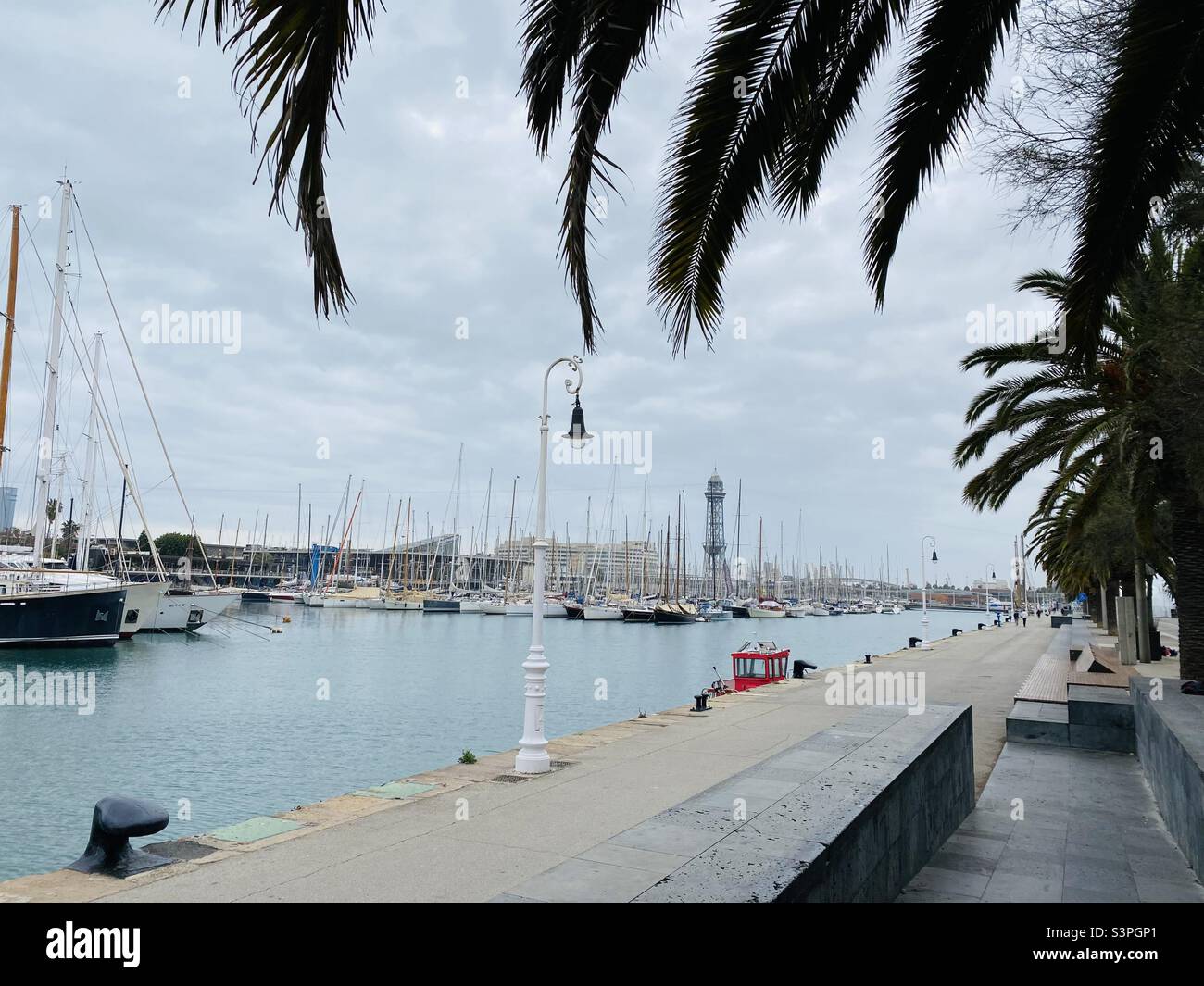 Port Vell, Barcelona, Katalonien, Spanien, Europa. März 2022. Stockfoto