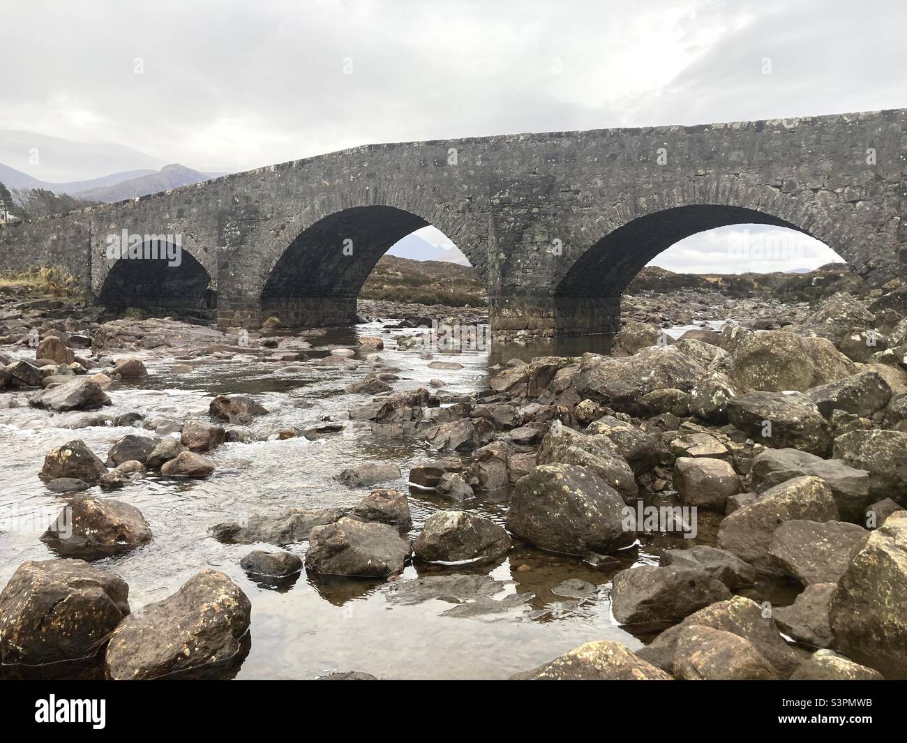 Sligachan-Brücke, Isle of Skye Stockfoto