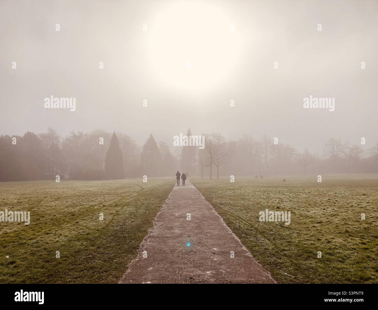 Misty Florence Park in East Oxford Stockfoto