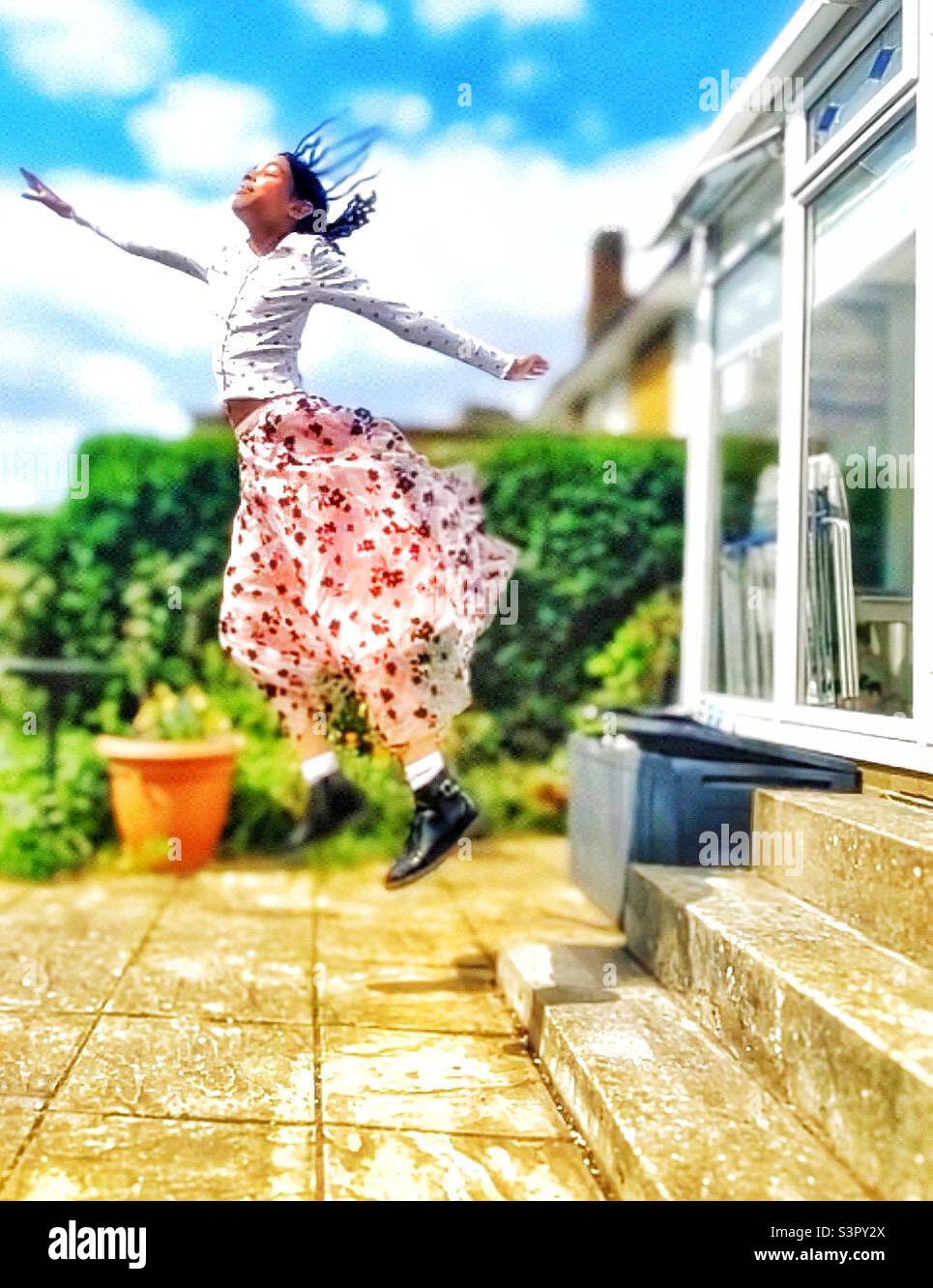 Überschwänglichkeit. - Smartphone-aufgenommenes Stockfoto