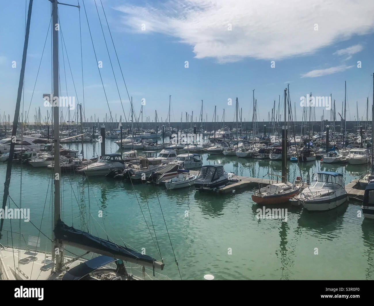 Brighton Marina - Smartphone-aufgenommenes Stockfoto