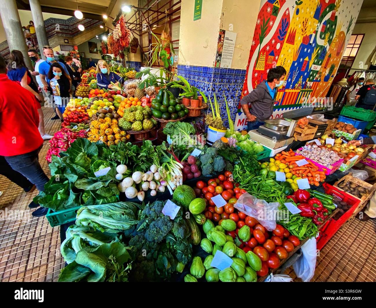 Funchal Bauernmarkt Stockfoto