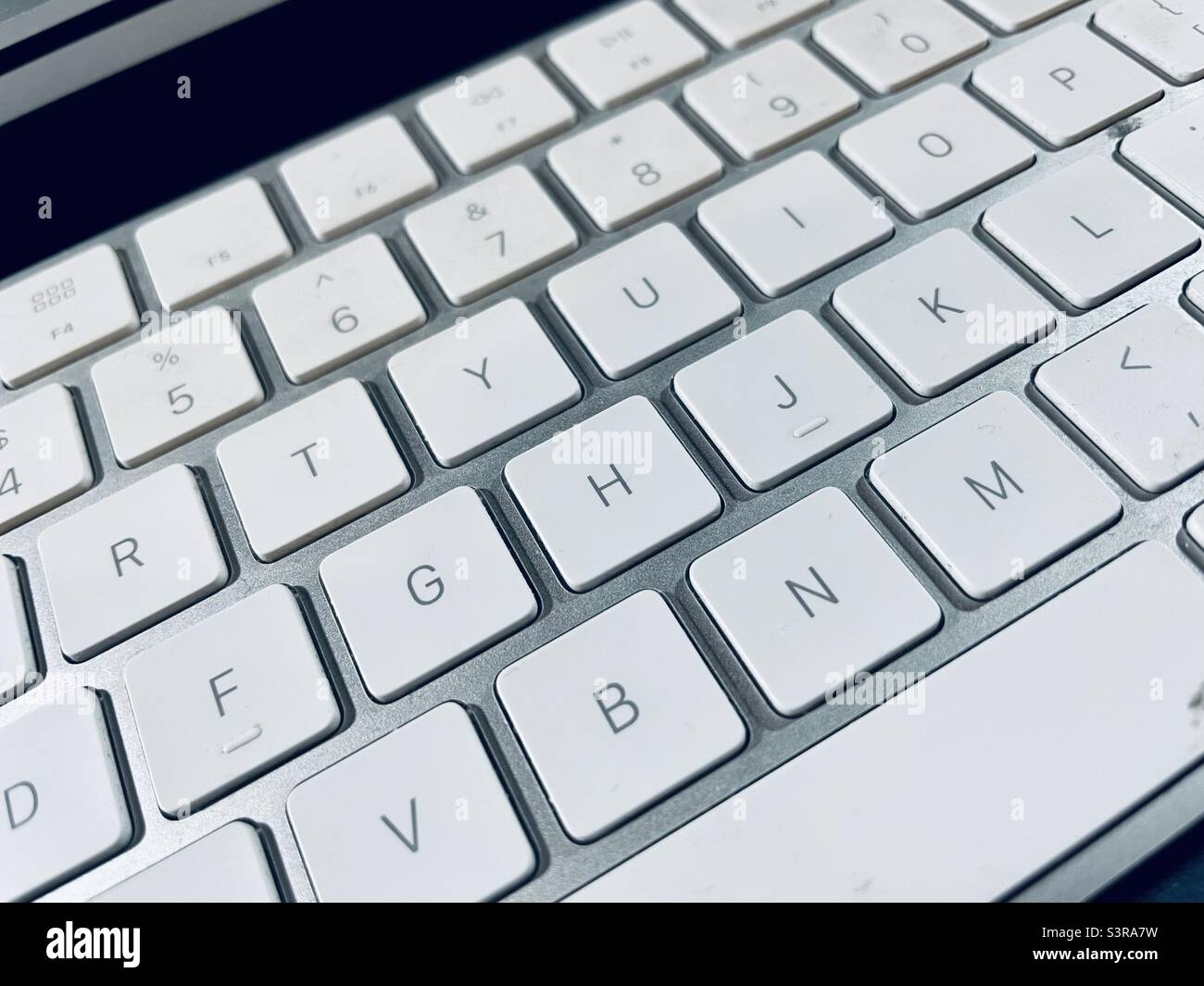 Moderne Apple Tastatur Nahaufnahme. Stockfoto