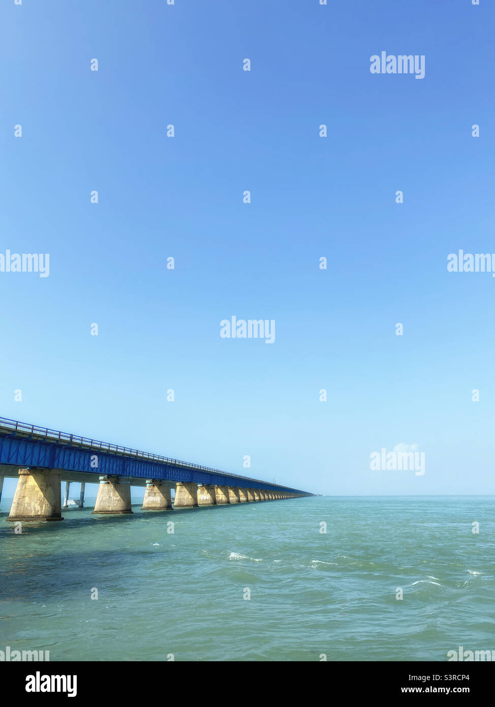 Seven Mile Bridge, Florida - Smartphone-aufgenommenes Stockfoto