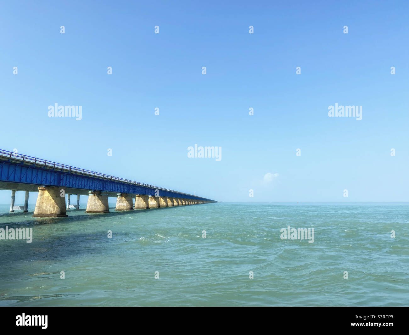 Seven Mile Bridge, Florida - Smartphone-aufgenommenes Stockfoto