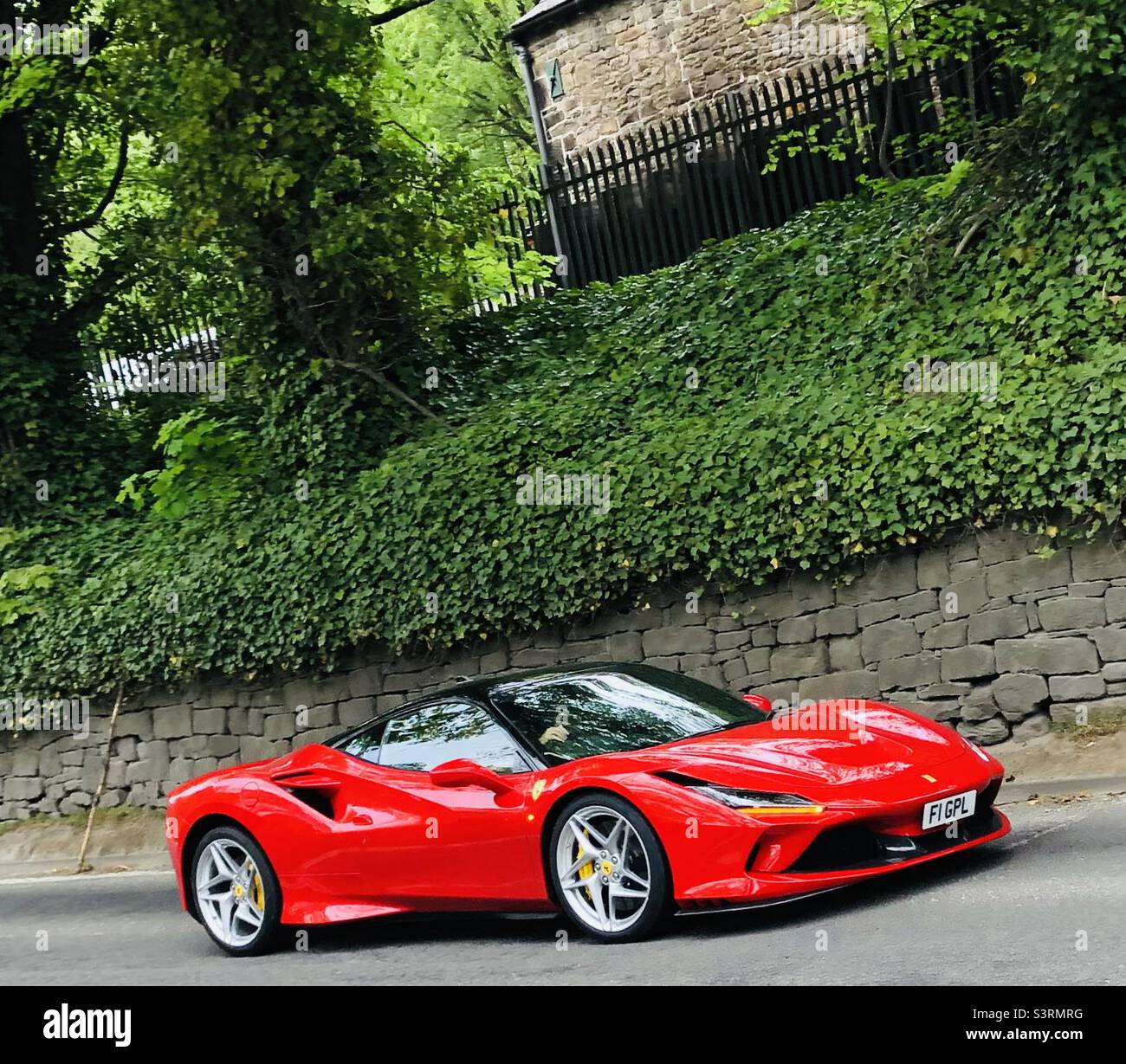 Ferrari F8 Tributo - Ambergate Derbyshire Großbritannien Stockfoto