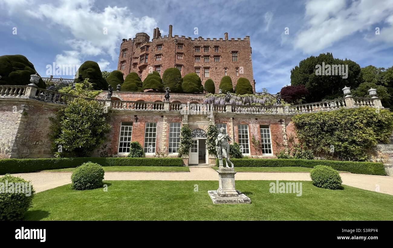 Powis Schloss und Terrassen Stockfoto