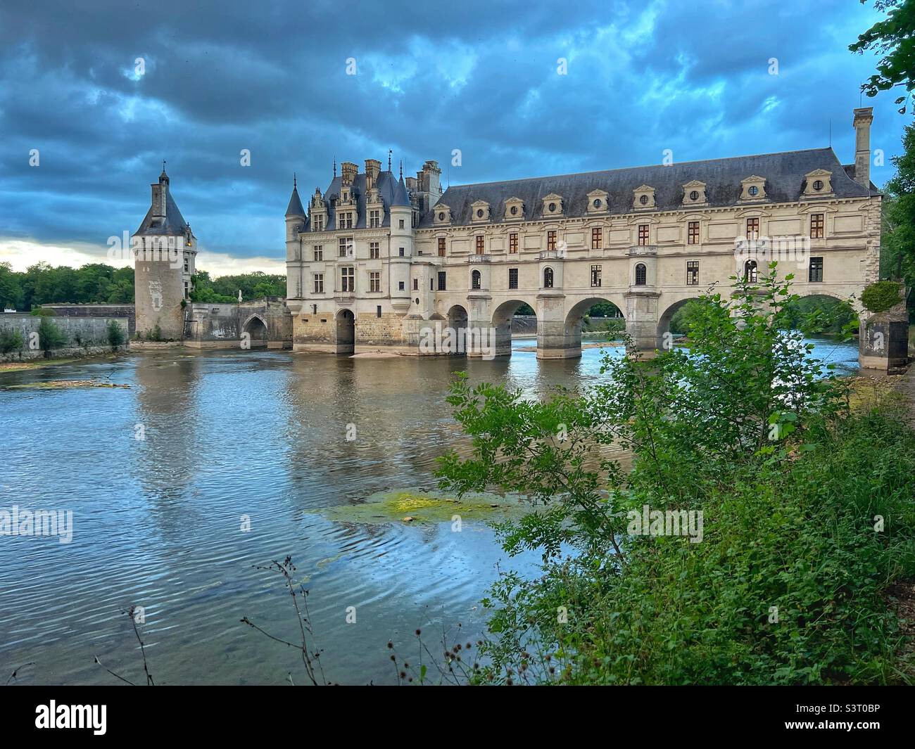 Schloss Chenonceau Loire Stockfoto