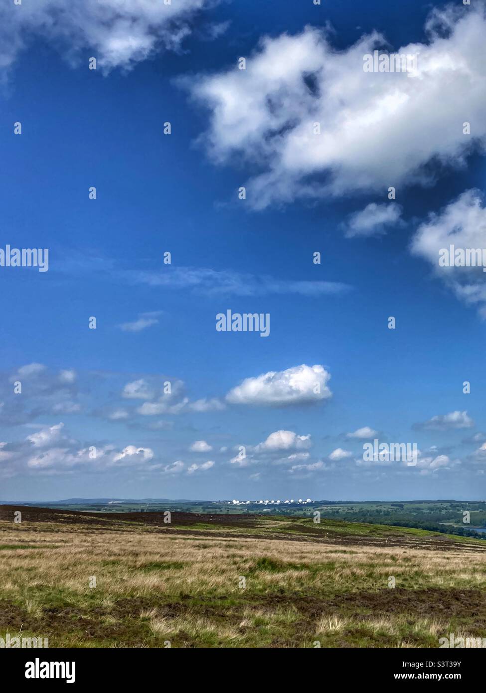 RAF Menwith Hill Air Force Base elektronische Überwachungsstation Harrogate North Yorkshire Stockfoto