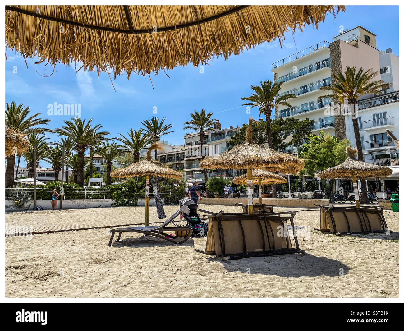 Puerto Pollenca Strand Stockfoto