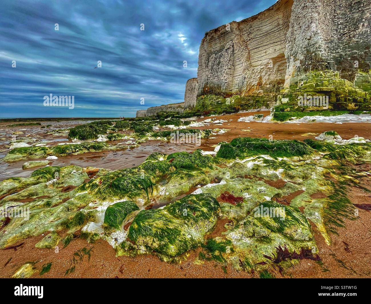 Kreidefelsen - Smartphone-aufgenommenes Stockfoto
