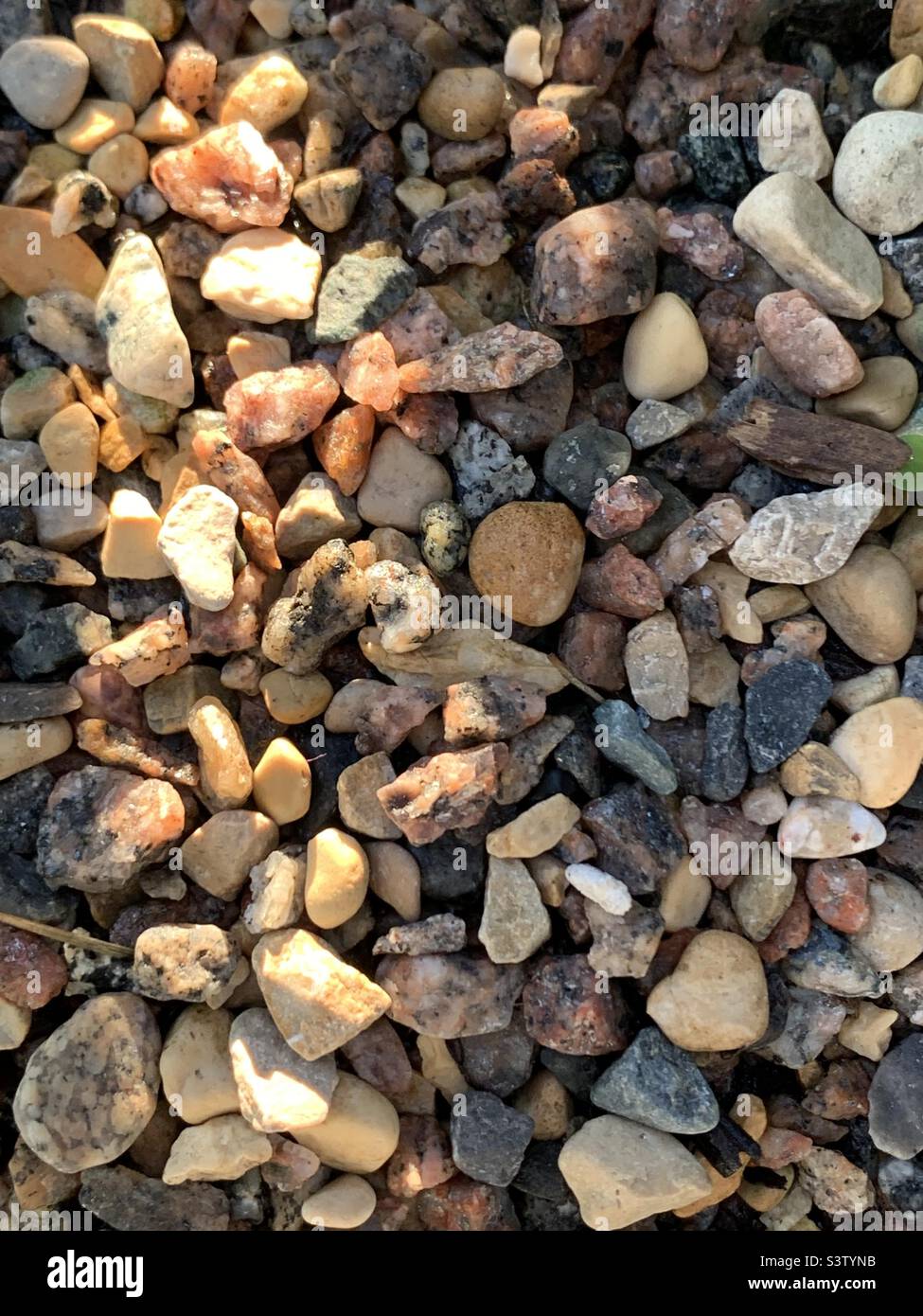 Nahaufnahme von Kies Stockfoto