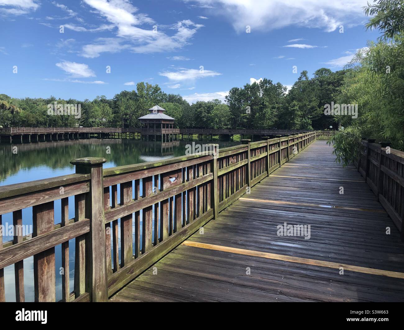 Promenade am Bird Island Park Ponte Vedra Beach, Florida Stockfoto